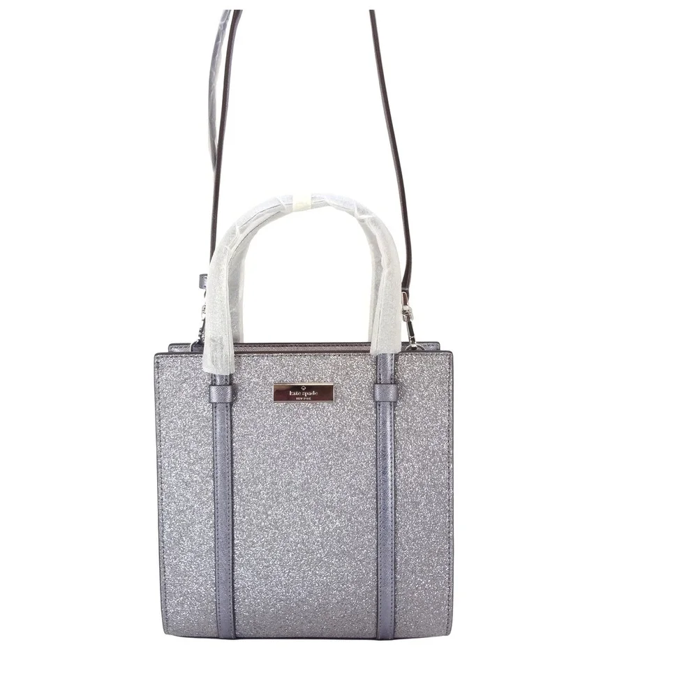 Kate Spade Kenzie Mini Tote Small Purple NEW Glitter Crossbody Bag K1959